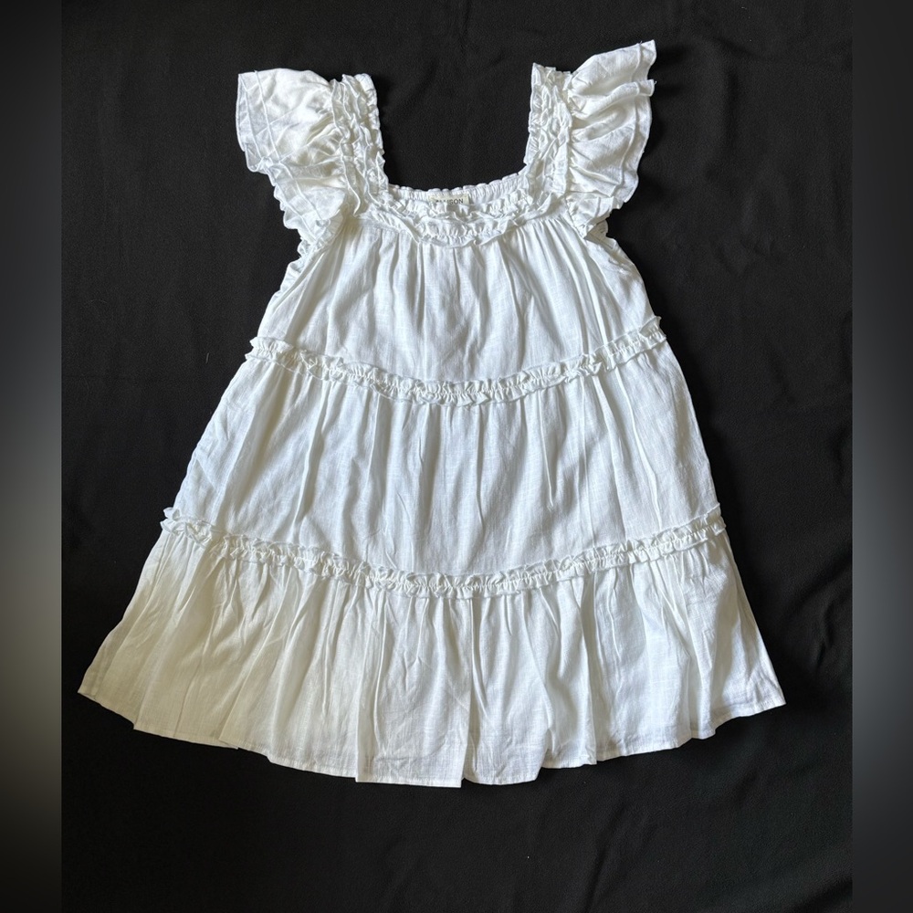 “The Faye” mini dress by Allison New York. White; size medium. NEW WITH TAGS